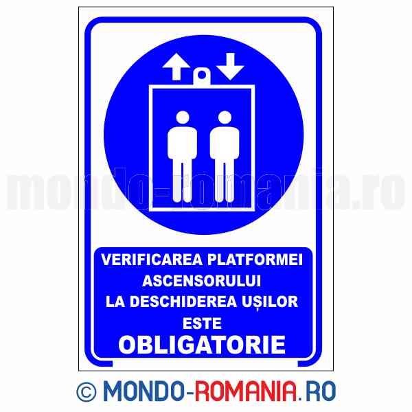 VERIFICAREA PLATFORMEI ASCENSORULUI LA DESCHIDEREA USILOR ESTE OBLIGATORIE - indicator de securitate de obligativitate pentru protectia muncii